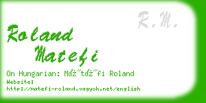 roland matefi business card